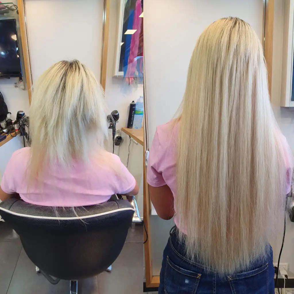before and after hair extensions lazar levi